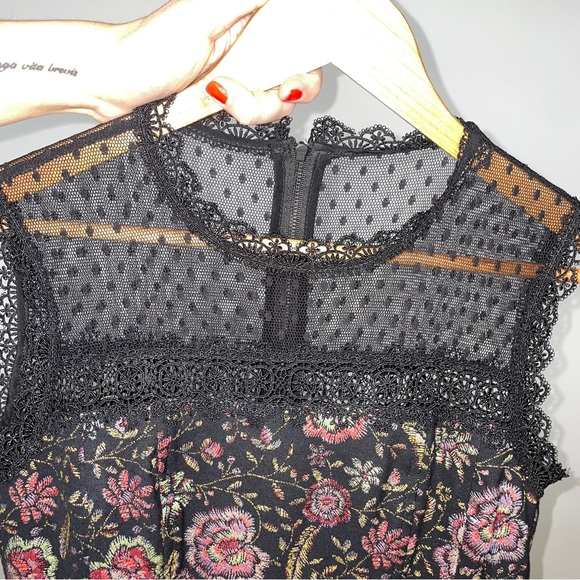 NANETTE LEPORE - Adela Floral-Jacquard Sleeveless Dress - Women’s Size 0 - Picture 6 of 9